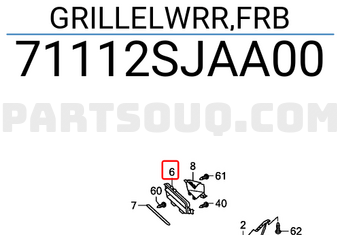 Honda 71112SJAA00 GRILLELWRR,FRB
