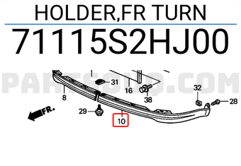 Honda 71115S2HJ00 HOLDER,FR TURN