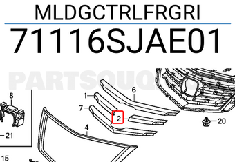 Honda 71116SJAE01 MLDGCTRLFRGRI
