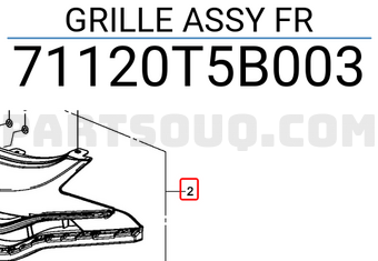 Honda 71120T5B003 GRILLE ASSY FR