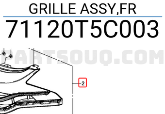Honda 71120T5C003 GRILLE ASSY,FR