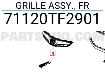 Honda 71120TF2901 GRILLE ASSY., FR