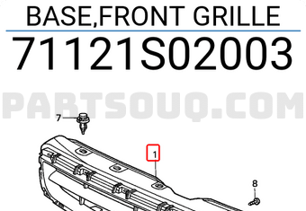 Honda 71121S02003 BASE,FRONT GRILLE