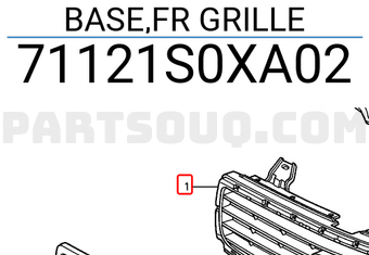 Honda 71121S0XA02 BASE,FR GRILLE