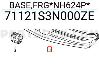Honda 71121S3N000ZE BASE,FRG*NH624P*