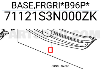 Honda 71121S3N000ZK BASE,FRGRI*B96P*