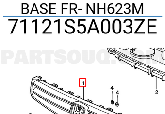 Honda 71121S5A003ZE BASE FR- NH623M