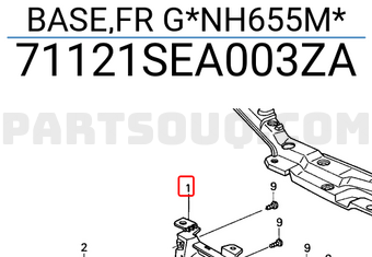 Honda 71121SEA003ZA BASE,FR G*NH655M*