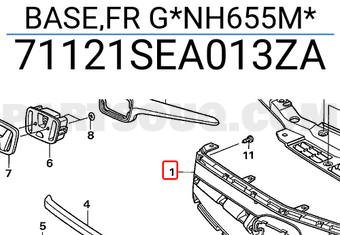 Honda 71121SEA013ZA BASE,FR G*NH655M*