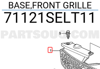 Honda 71121SELT11 BASE,FRONT GRILLE