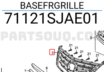 Honda 71121SJAE01 BASEFRGRILLE