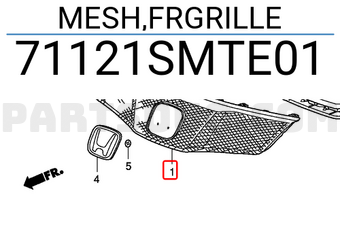 Honda 71121SMTE01 MESH,FRGRILLE