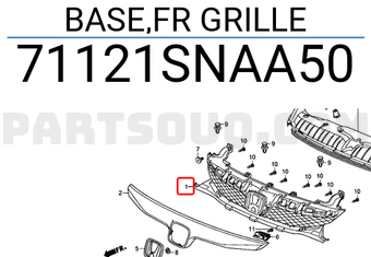 Honda 71121SNAA50 BASE,FR GRILLE