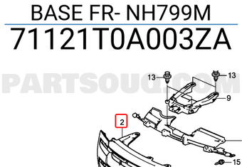 Honda 71121T0A003ZA BASE FR- NH799M