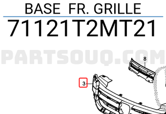 Honda 71121T2MT21 BASE FR. GRILLE