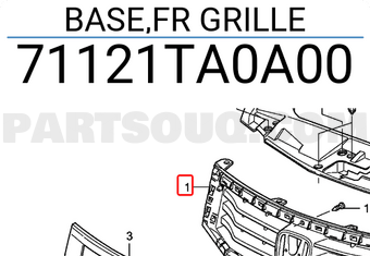 Honda 71121TA0A00 BASE,FR GRILLE