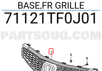 Honda 71121TF0J01 BASE,FR GRILLE