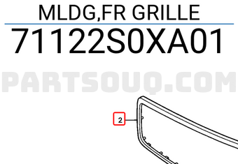 Honda 71122S0XA01 MLDG,FR GRILLE