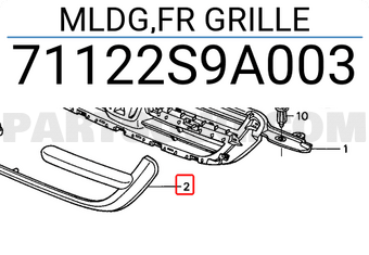 Honda 71122S9A003 MLDG,FR GRILLE