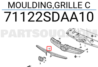 Honda 71122SDAA10 MOULDING,GRILLE C