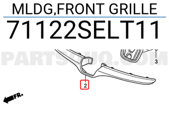 Honda 71122SELT11 MLDG,FRONT GRILLE
