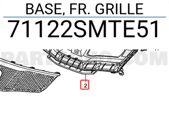 Honda 71122SMTE51 BASE, FR. GRILLE