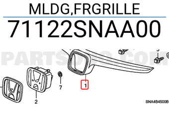 Honda 71122SNAA00 MLDG,FRGRILLE