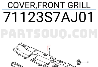 Honda 71123S7AJ01 COVER,FRONT GRILL
