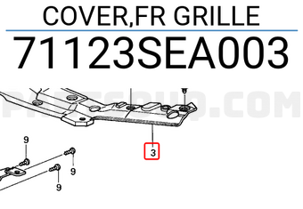 Honda 71123SEA003 COVER,FR GRILLE