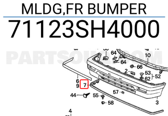Honda 71123SH4000 MLDG,FR BUMPER
