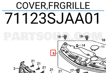Honda 71123SJAA01 COVER,FRGRILLE