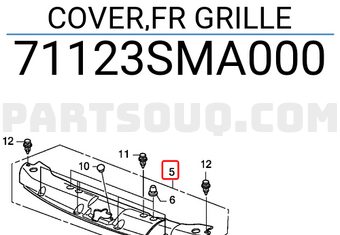 Honda 71123SMA000 COVER,FR GRILLE