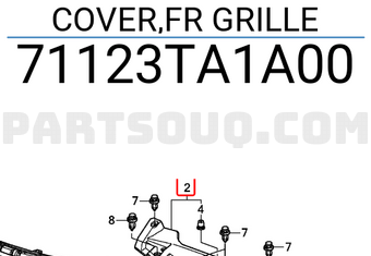 Honda 71123TA1A00 COVER,FR GRILLE