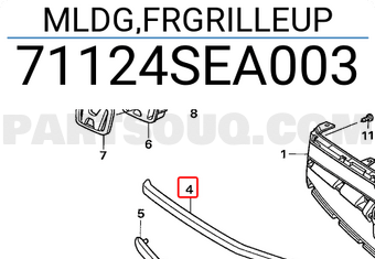 Honda 71124SEA003 MLDG,FRGRILLEUP
