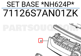 Honda 71126S7AN01ZK SET BASE *NH624P*