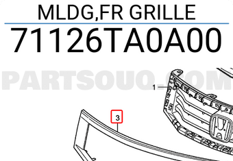 Honda 71126TA0A00 MLDG,FR GRILLE