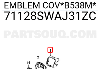 Honda 71128SWAJ31ZC EMBLEM COV*B538M*