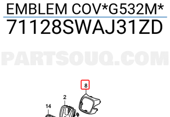 Honda 71128SWAJ31ZD EMBLEM COV*G532M*