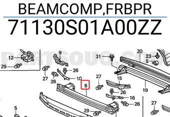 Honda 71130S01A00ZZ BEAMCOMP,FRBPR