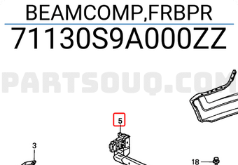 Honda 71130S9A000ZZ BEAMCOMP,FRBPR