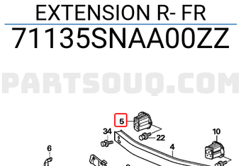 Honda 71135SNAA00ZZ EXTENSION R- FR