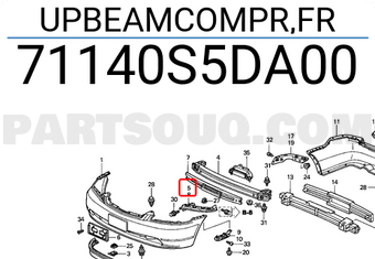 Honda 71140S5DA00 UPBEAMCOMPR,FR
