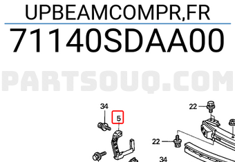 Honda 71140SDAA00 UPBEAMCOMPR,FR