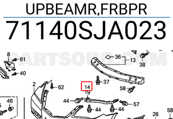 Honda 71140SJA023 UPBEAMR,FRBPR