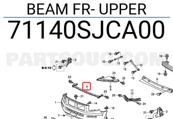 Honda 71140SJCA00 BEAM FR- UPPER