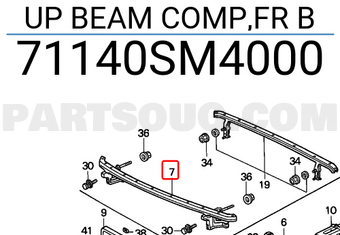 Honda 71140SM4000 UP BEAM COMP,FR B