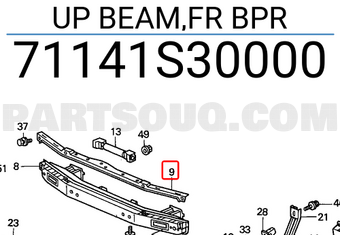 Honda 71141S30000 UP BEAM,FR BPR
