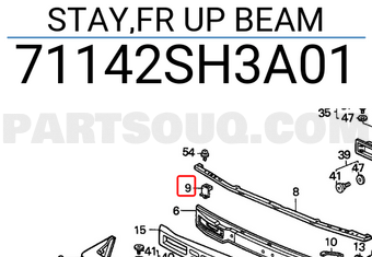 Honda 71142SH3A01 STAY,FR UP BEAM