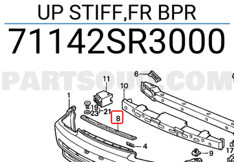 Honda 71142SR3000 UP STIFF,FR BPR