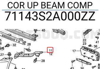 Honda 71143S2A000ZZ COR UP BEAM COMP